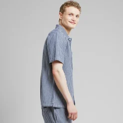 Dedicated Shirt Brantevik Work Stripe Blue