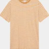 Dedicated Stockholm Stripes Gold Yellow T-Shirt