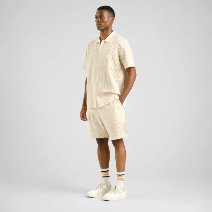 Dedicated Vejle Work Stripe Yellow Shorts