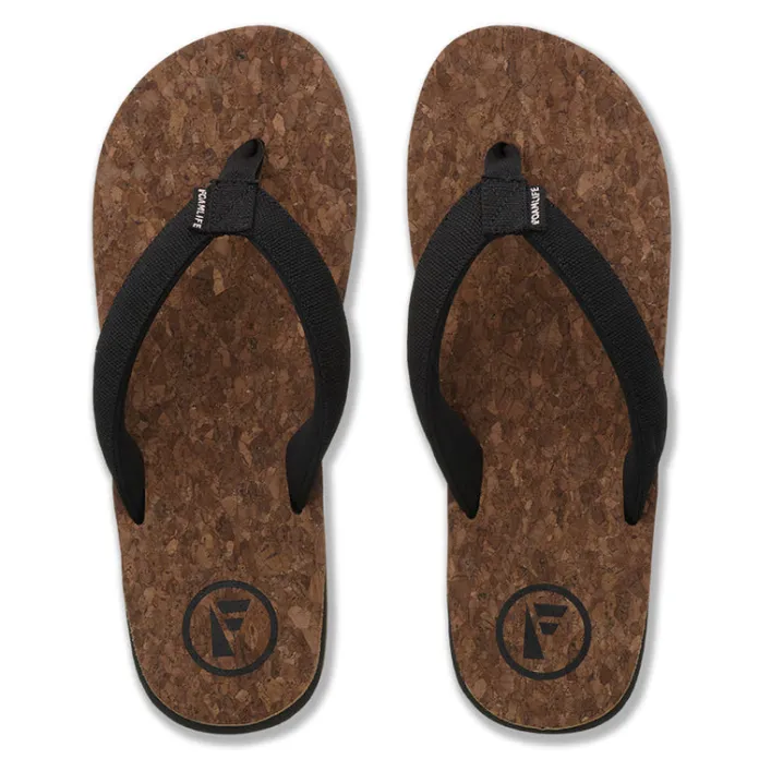 FoamLife Mully Kork Flip Flop Schwarz