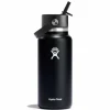 Hydro Flask 32oz Wide Flex Straw Cap Black Trinkflasche