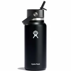 Hydro Flask 32oz Wide Flex Straw Cap Black Trinkflasche
