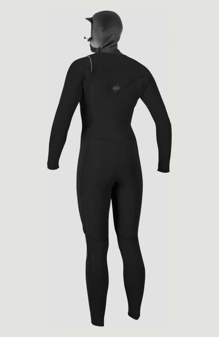 O'neill Damen Hyperfreak 5/4+ Chest Zip Neoprenanzug mit Kapuze
