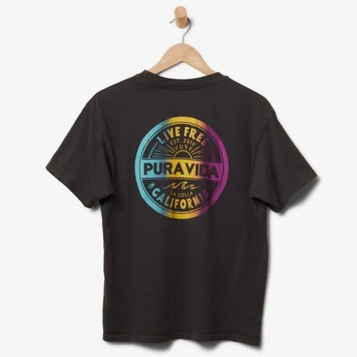 Pura Vida Live Free SS Crew Tee