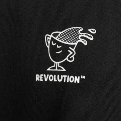 Revolution – Schwarzer Rundhalspullover mit Aufdruck