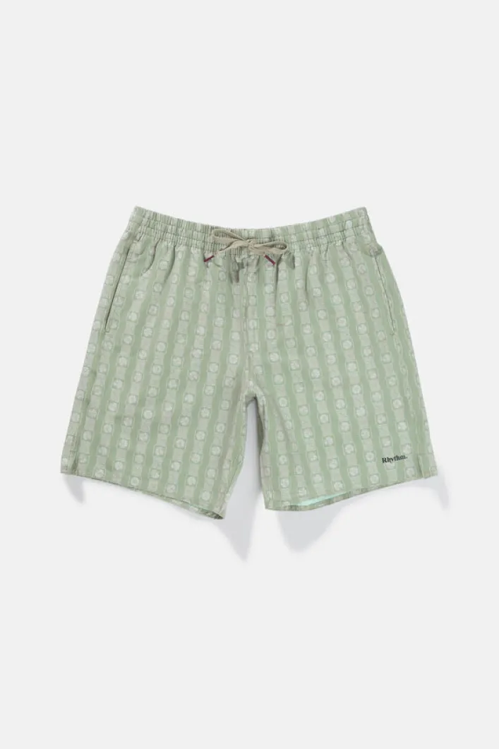 Rhythm – Strandshorts mit Kachelstreifen
