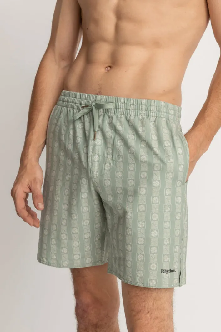 Rhythm – Strandshorts mit Kachelstreifen