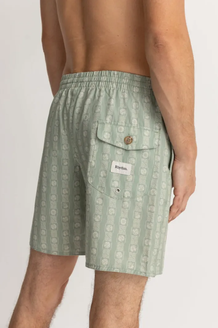 Rhythm – Strandshorts mit Kachelstreifen