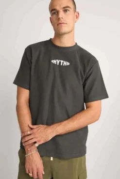 Rhythm Terry Kurzarm-T-Shirt mit Kontrastnähten