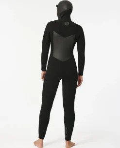 Rip Curl Damen Flashbomb 6/4 Neoprenanzug mit Kapuze und Frontreißverschluss