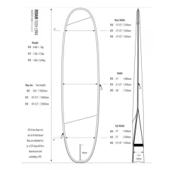 ROAM Boardbag Surfboard Tech Bag Longboard 9.6