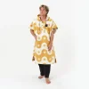 Schnelltrocknender Poncho „Slowtide Botanical Waves“