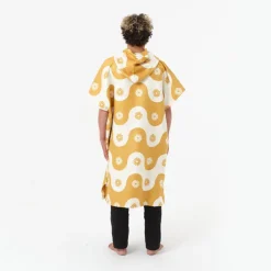 Schnelltrocknender Poncho „Slowtide Botanical Waves“