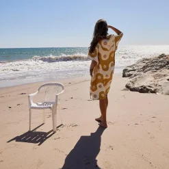 Schnelltrocknender Poncho „Slowtide Botanical Waves“