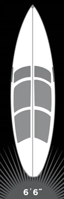 SurfCo Hawaii Wachsmatten-Set – 6'6" Shortboard